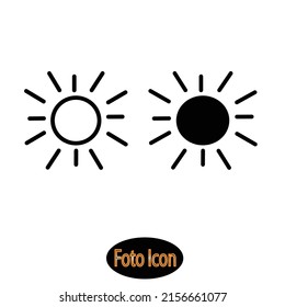 Icono de Sol. Ilustración vectorial eps10