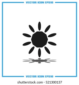 Sun icon vector illustration eps10. Isolated badge for website or app - stock infographics
