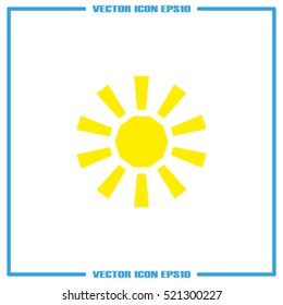 Sun icon vector illustration eps10. Isolated badge for website or app - stock infographics
