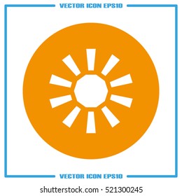Sun icon vector illustration eps10. Isolated badge for website or app - stock infographics

