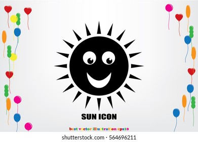 Sun icon vector illustration eps10.