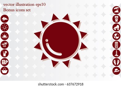 Sun icon vector illustration eps10.