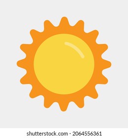 Sun icon vector illustration in flat style about summer, use for website mobile app presentation