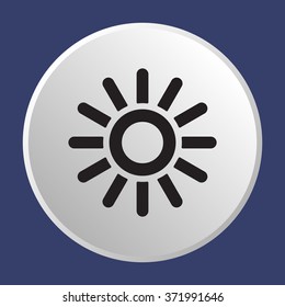   sun  icon, vector illustration. Flat design  