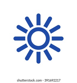   sun  icon, vector illustration. Flat design style