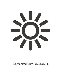   sun  icon, vector illustration. Flat design style