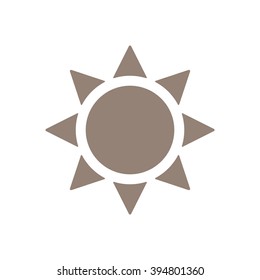   sun  icon, vector illustration. Flat design style