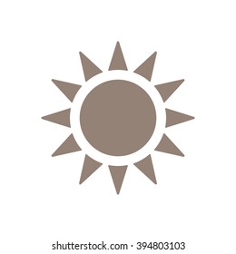   sun  icon, vector illustration. Flat design style