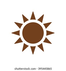   sun  icon, vector illustration. Flat design style