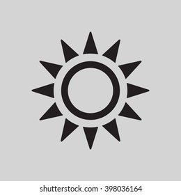   sun  icon, vector illustration. Flat design style