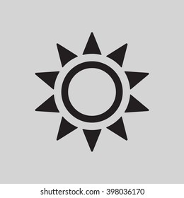   sun  icon, vector illustration. Flat design style