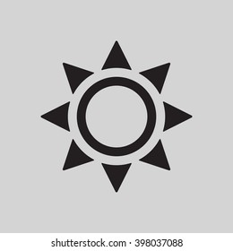   sun  icon, vector illustration. Flat design style