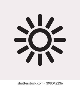   sun  icon, vector illustration. Flat design style