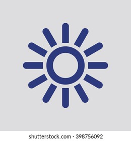   sun  icon, vector illustration. Flat design style
