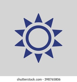   sun  icon, vector illustration. Flat design style