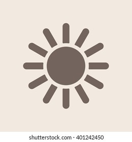   sun  icon, vector illustration. Flat design style