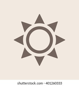   sun  icon, vector illustration. Flat design style