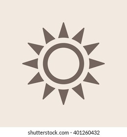   sun  icon, vector illustration. Flat design style