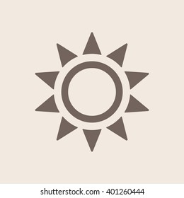  sun  icon, vector illustration. Flat design style
