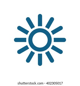   sun  icon, vector illustration. Flat design style