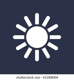   sun  icon, vector illustration. Flat design style
