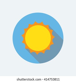 Sun Icon. Vector Illustration. Flat Design. 