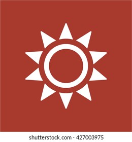   sun  icon, vector illustration. Flat design style