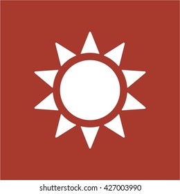   sun  icon, vector illustration. Flat design style