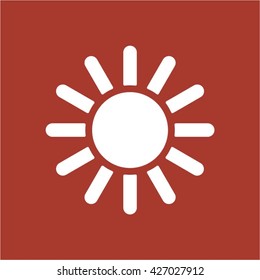   sun  icon, vector illustration. Flat design style