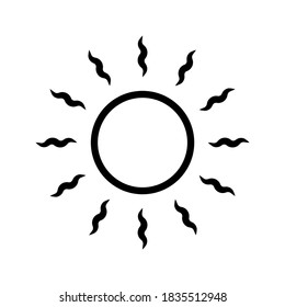 ilustración vectorial de icono solar aislada en fondo blanco. perfecto para cualquier propósito