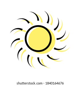 sun icon vector illustration isolated on white background. perfect for any purposes