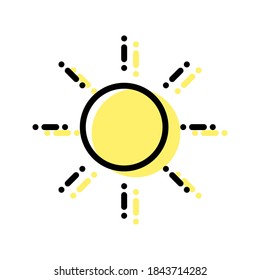 sun icon vector illustration isolated on white background. perfect for any purposes