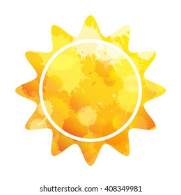Sun. Sun Icon. Vector illustration. Sun icon isolated. Sun vector logo.