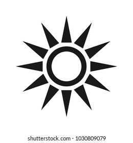 Sun icon vector illustration. Sun line vector icon
