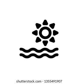 Sun Icon Vector Illustration in Line Style for Any Purpose