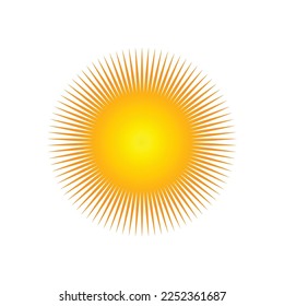 sun icon vector illustration logo design rays 
