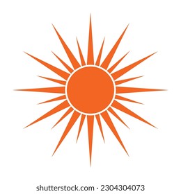 sun icon vector illustration logo design