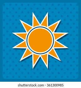 Sun  icon, vector illustration. Modern design. Flat design style