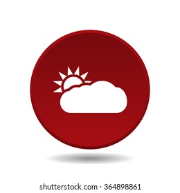 Sun icon, vector illustration. Modern design. Flat design style