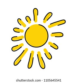 Sun icon vector illustration on white background