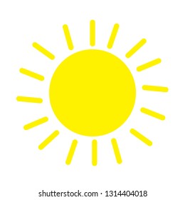 Sun icon vector illustration on white background