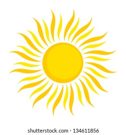 Sun icon. Vector illustration on white background