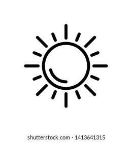 Sun Icon Vector Illustration on white background