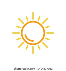 Sun Icon Vector Illustration on white background