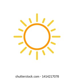 Sun Icon Vector Illustration on white background