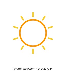 Sun Icon Vector Illustration on white background