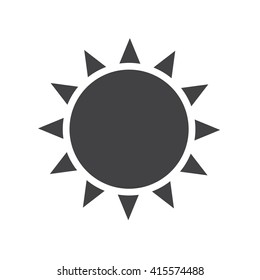 Sun icon Vector Illustration on the white background.