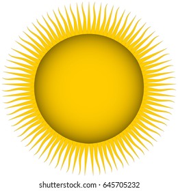 Sun icon. Vector illustration on white background