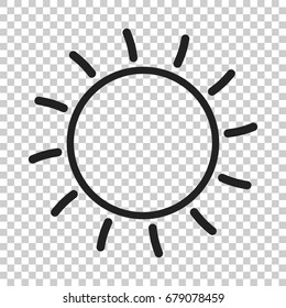 Sun icon vector illustration. Sun with ray symbol.