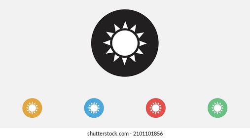 Sun icon. Vector illustration icon. Set of colorful flat design icons.